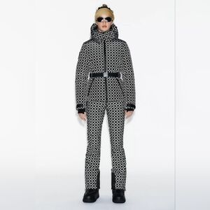 Zara Black & White Geometric Track Jacket And Pants (Set)